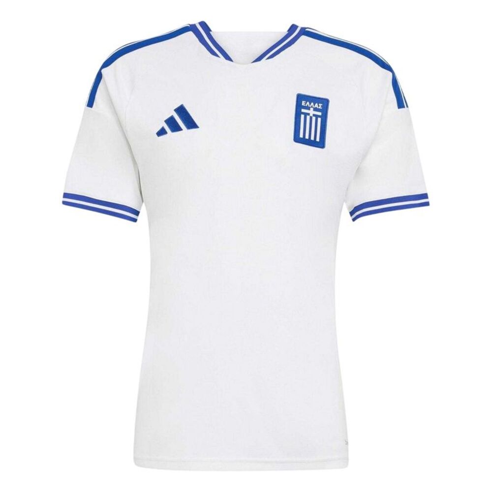 Adidas Mens Greece Home Shirt / White/Blue